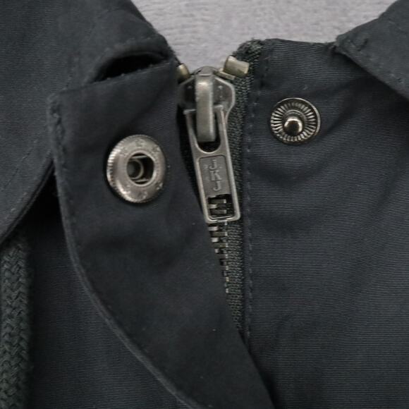 Chicos Jacket 3 Womens XL Black Full Zip Snaps Removable Hood Pockets Drawstring - Picture 10 of 16